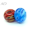 千花琉璃大孔珠子配件，手工饰品，规格：9x14mm，特色首饰配件（花纹颜色随机）