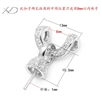 925银小号皇冠镶锆吊坠扣，规格：13mm，珍珠吊坠扣 银，925珍珠吊坠扣，925银配件珍珠